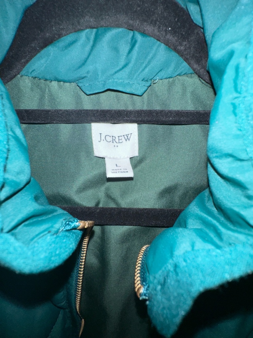 J. Crew Quilted Vest with Gold Zipper Accents - Picture 3 of 5